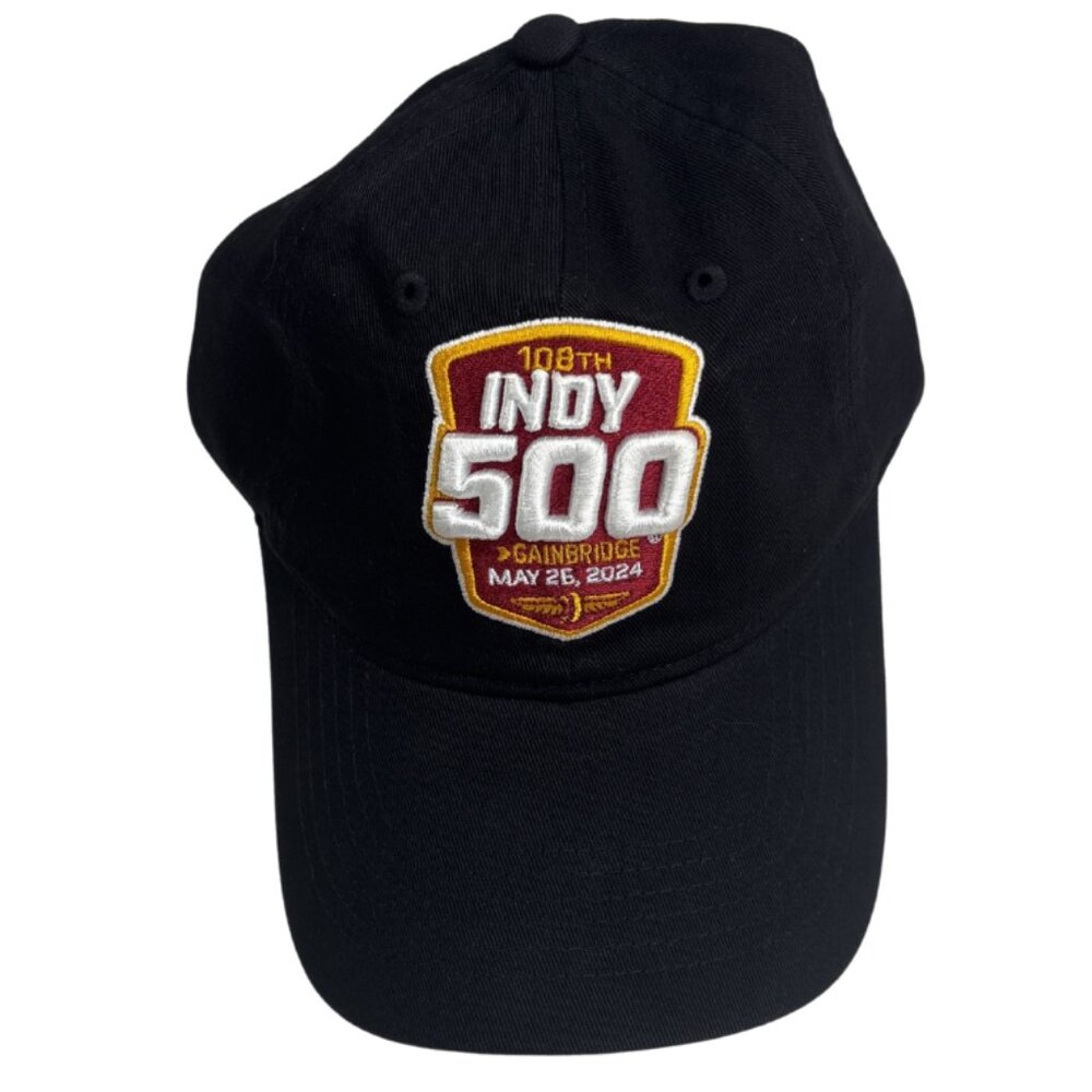 108th ‘24 Indy 500 Gainbridge Hat Black 100% Cotton Adjustable O/S NWT